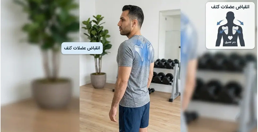 حرکت انقباض عضلات کتف