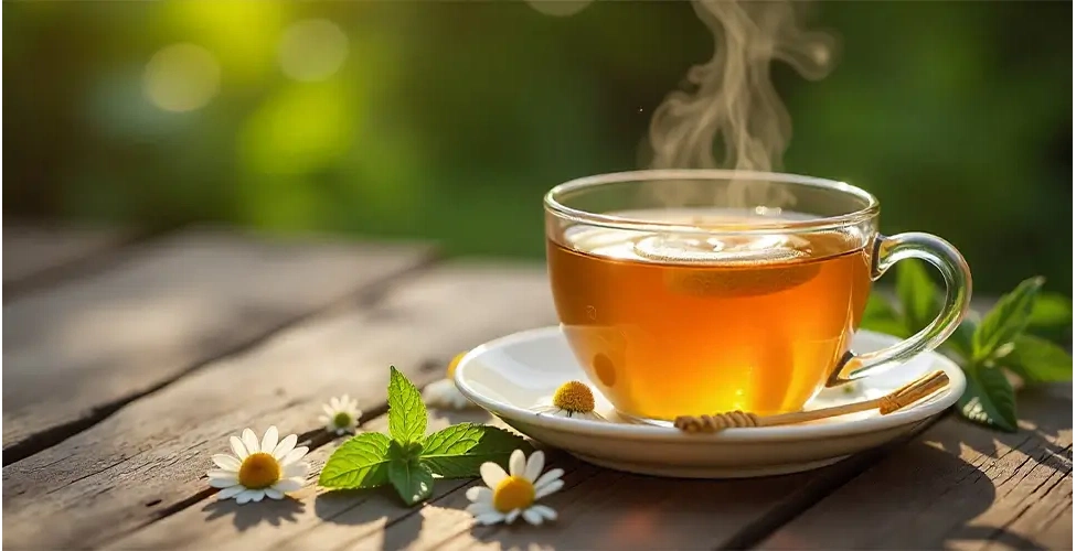 فنجان دمنوش مناسب حساسیت فصلی