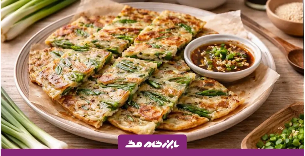 طرز تهیه پنکیک پیازچه کره ای