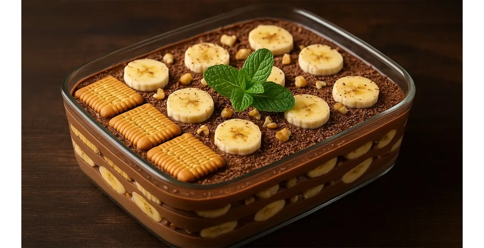 دسر بیسکویتی موزی