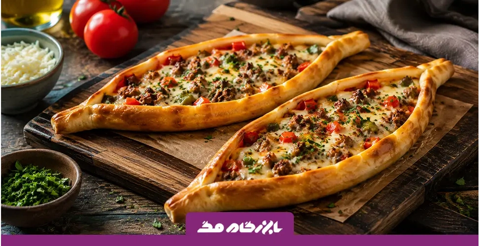 طرز تهیه پیده ترکی با گوشت و پنیر