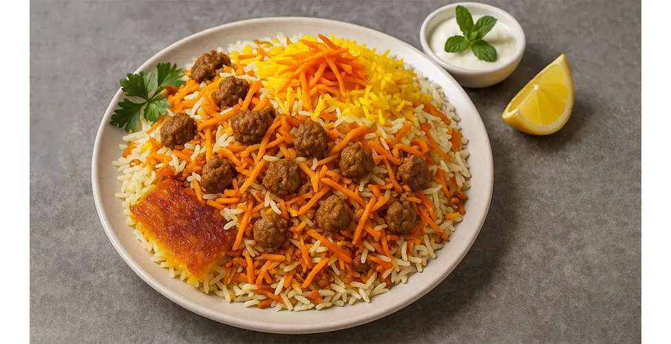 سرو هویج پلو ایرانی