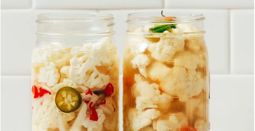 تهیه ترشی گل کلم ساده و ترد