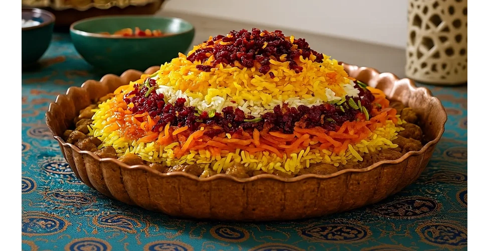 شیرین پلو با گوشت قلقلی