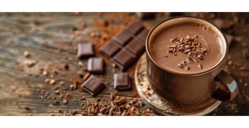 هات چاکلت گرم خانگی خوشمزه