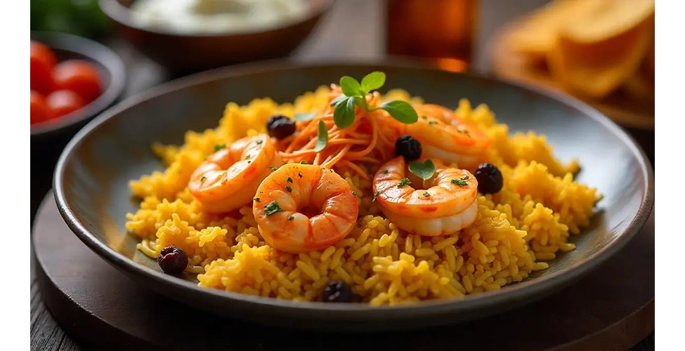 غذای جنوبی میگو پلو