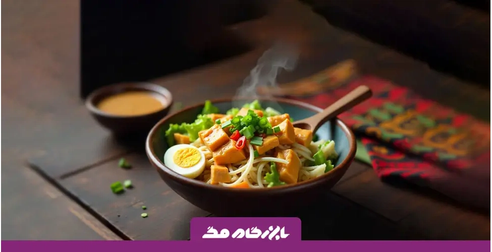 طرز تهیه سالاد اندونزی با سس بادام زمینی