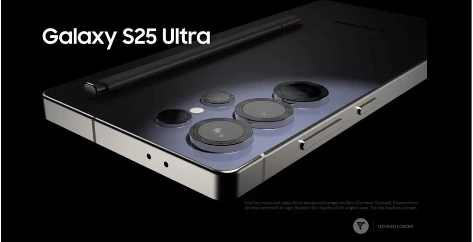 رندر گوشی Galaxy S25 Ultra