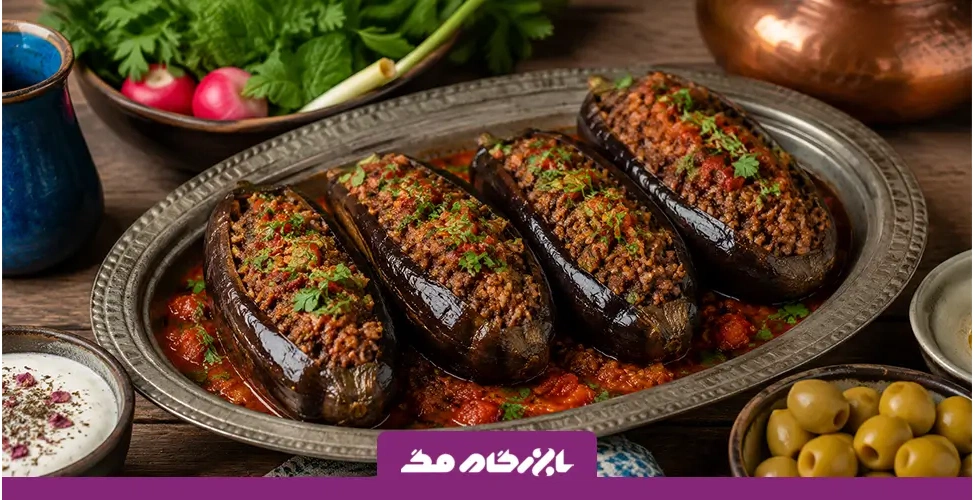 طرز تهیه دلمه بادمجان شکم پر