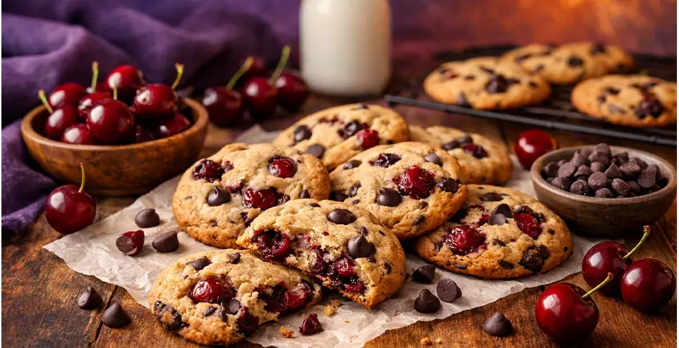کوکی آلبالو و شکلات