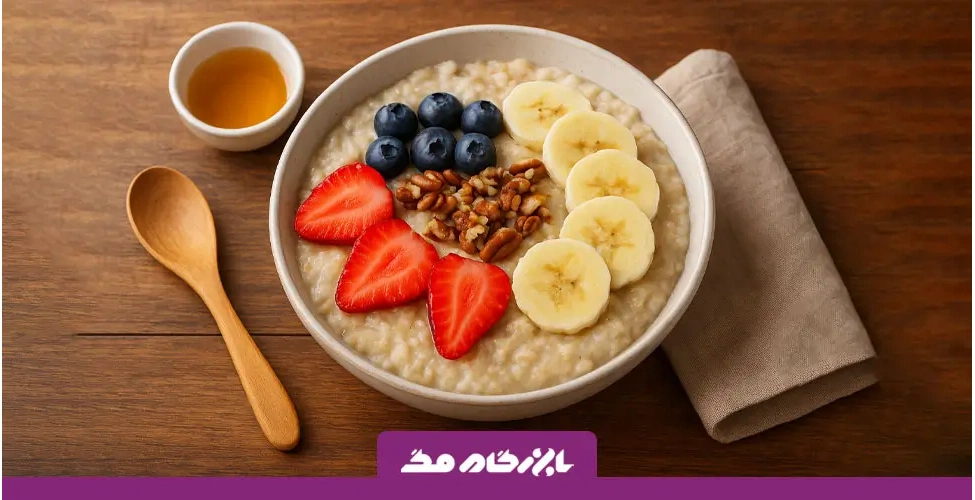 اوتمیل رژیمی با توت فرنگی