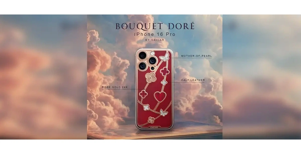 آیفون 16 پرو کاویار مدل Bouquet Dore