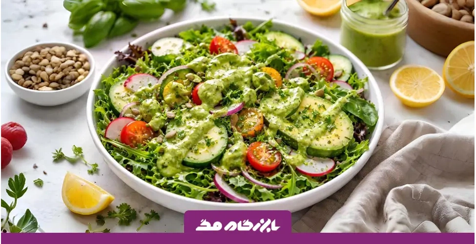 طرز تهیه سالاد سبز رژیمی