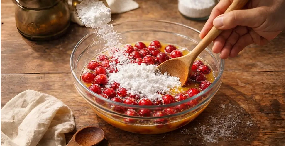 مراحل تهیه دسر کریستال های کریسمس