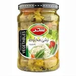 ترشی مخلوط شیشه 650 گرم سحر