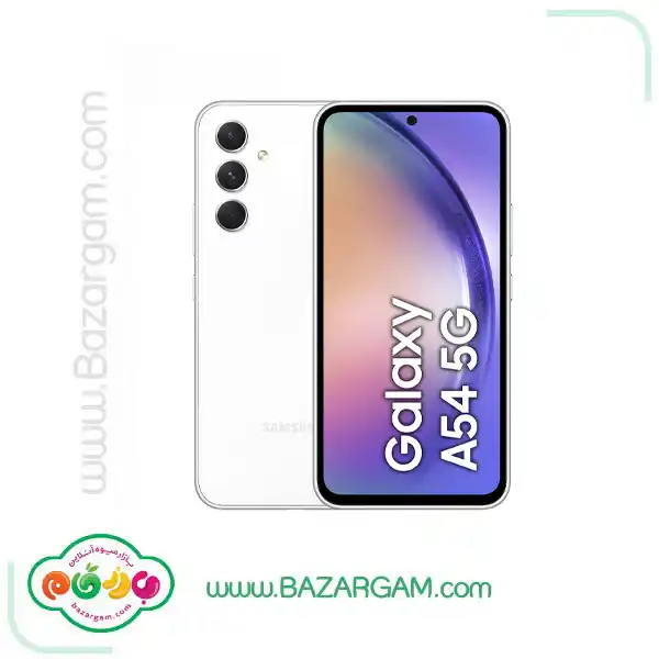 گوشی موبایل سامسونگ مدل Galaxy A54 5G دو سیم کارت ظرفیت 128 گیگابایت و رم 8 گیگابایت سفید