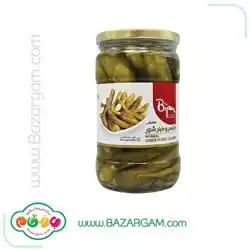 خیارشور شیشه معمولی بیژن 680 گرمی