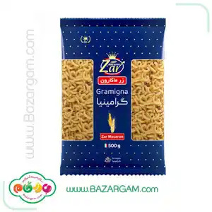 ماکارونی فرمی لوله ریز گرامینیا زر ماکارون 500 گرمی