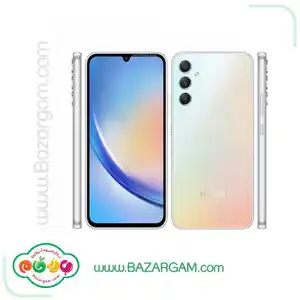 گوشی موبایل سامسونگ مدل Galaxy A34 5G دو سیم کارت ظرفیت 128 گیگابایت و رم 8 گیگابایت نقره ای