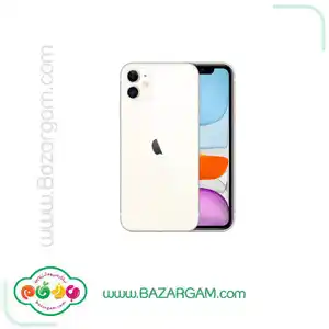 گوشی موبایل اپل مدل iphone 11 تک سیمکارت ظرفیت 128گیگابایت و رم 4گیگابایت سفید-active