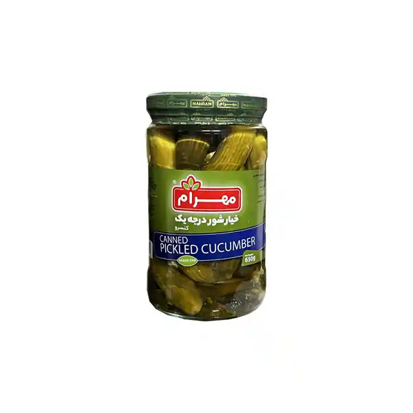 خیار شور درجه یک 650 گرمی مهرام