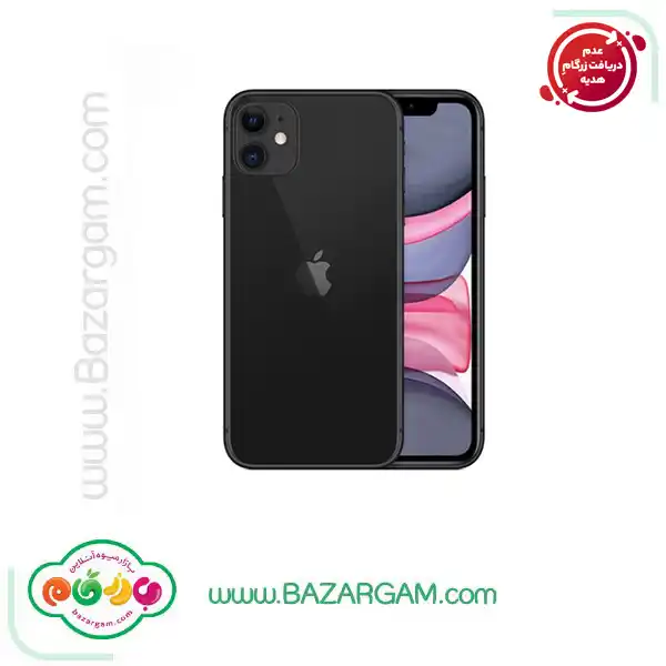 گوشی موبایل اپل مدل iphone 11 تک سیمکارت ظرفیت 128گیگابایت و رم 4گیگابایت مشکی-active