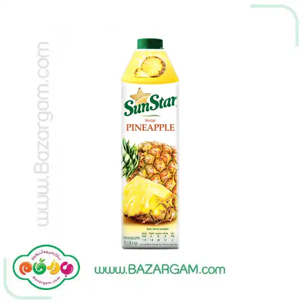 آبمیوه پاکتی نکتار آناناس سان استار 1 لیتری