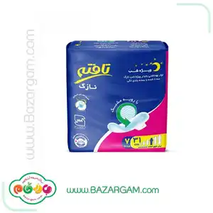 نوار بهداشتی بالدار ویژه شب نازک کتانی تافته 7 عددی