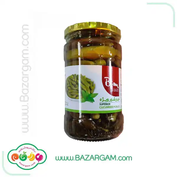 خیارشور شیشه ویژه بیژن 660 گرمی