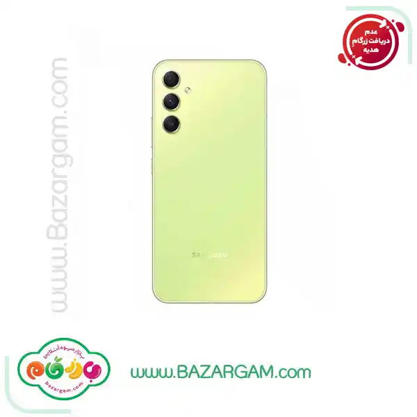 گوشی موبایل سامسونگ مدل Galaxy A34 5G دو سیم کارت ظرفیت 128 گیگابایت و رم 8 گیگابایت لیمویی