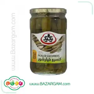 خیارشور ممتاز شیشه یک و یک 660 گرمی