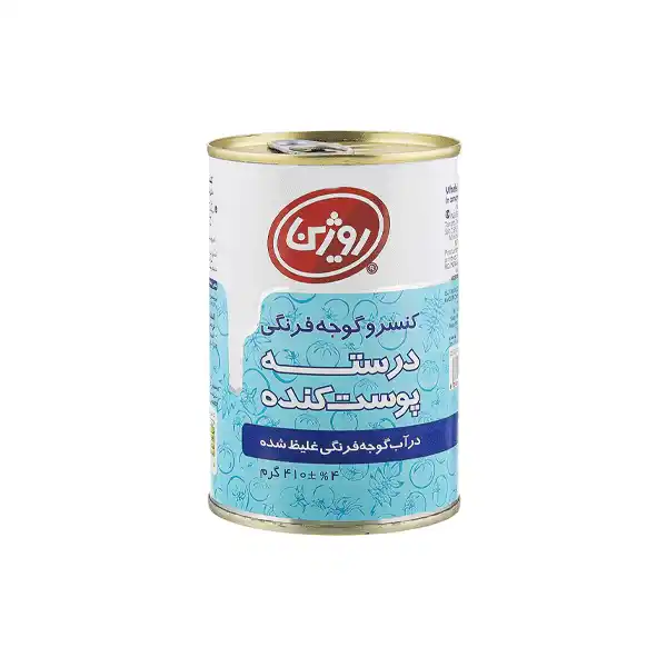 کنسرو گوجه درسته پوست کنده 410 گرمی روژین