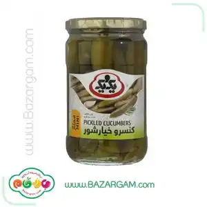 خیارشور ممتاز شیشه یک و یک 660 گرمی