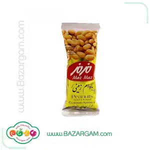 بادام زمینی نمکی متوسط مزمز 35 گرمی