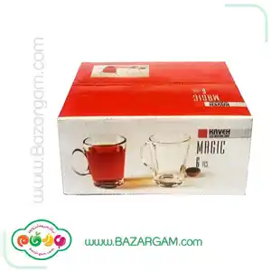 نیم لیوان بلور مدل مجیک SG9128 کاوه بسته 6 عددی